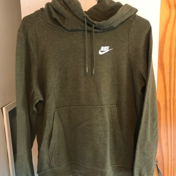 army green nike crewneck
